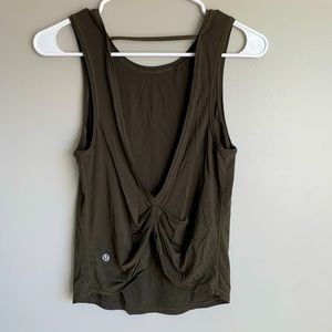 lululemon open back tank top